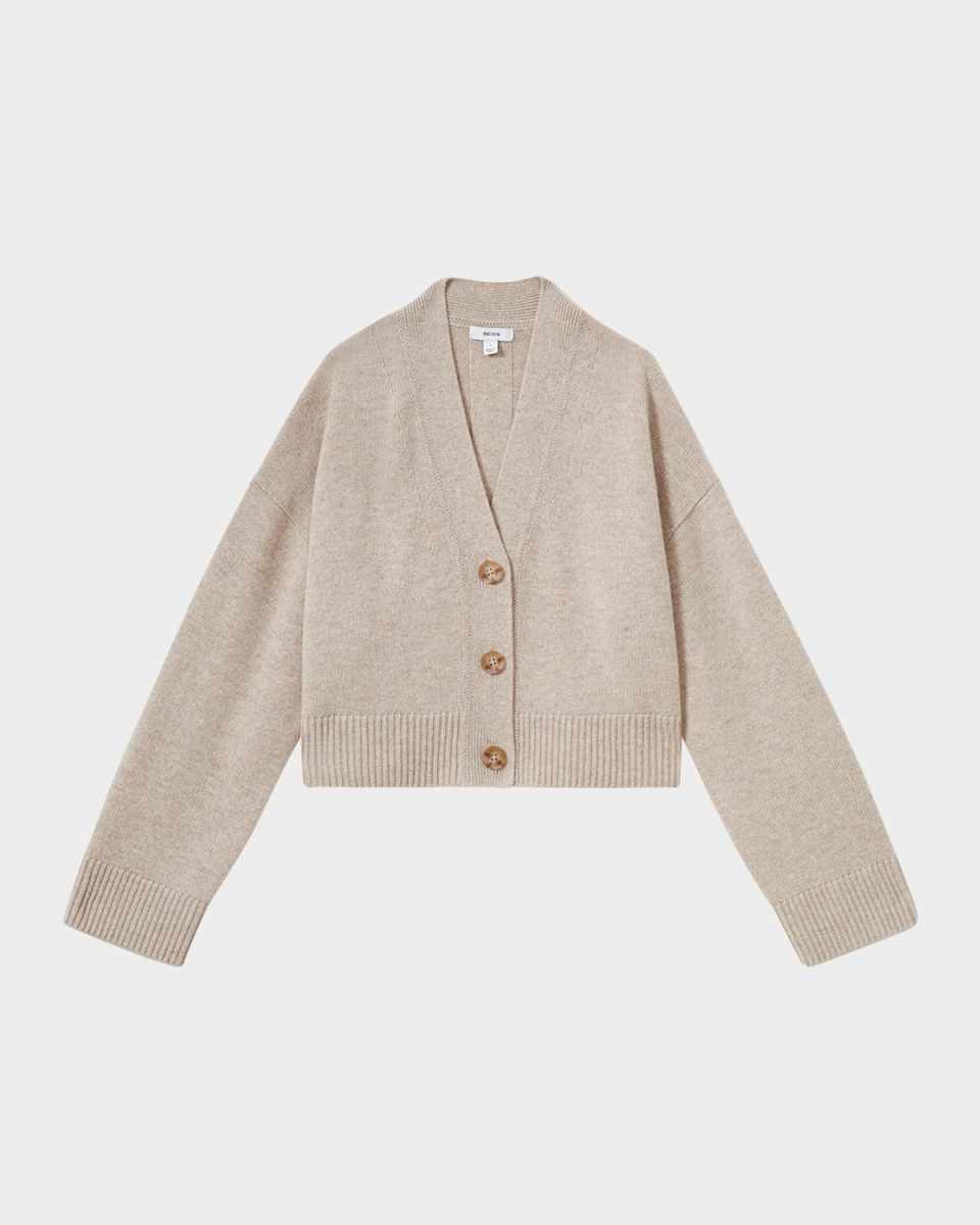 Rixy Cropped Wool-Cashmere Cardigan